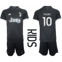 Fotbalové Dres Juventus Paul Pogba #10 Dětské Alternativní 2023-24 Krátký Rukáv (+ trenýrky)